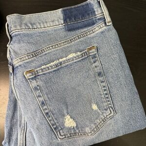 Abercrombie Fitch Womens 18 37x30.5 Jeans 90s Straight Ultra High Rise Distress